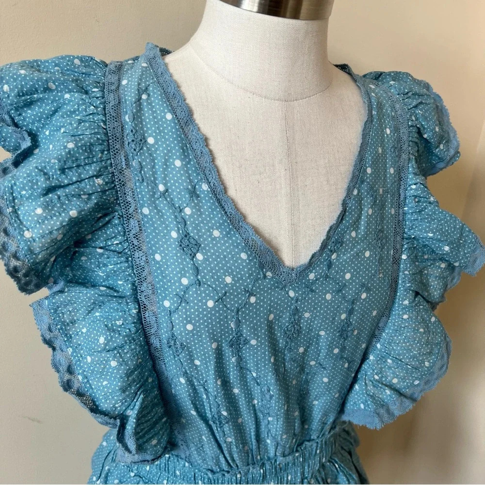 LoveShackFancy Corelli Ruffle Mini Dress Size 26141 - Picture 13 of 16